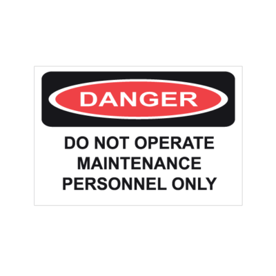 Danger ne pas utiliser uniquement le personnel de maintenance