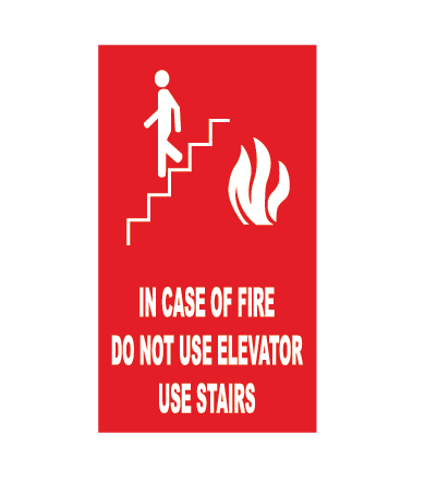 Incendie ne pas utiliser l’ascenseur
