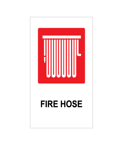 Tuyau d’incendie et ​​texte