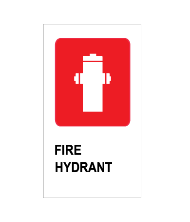 Borne d’incendie avec texte