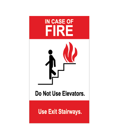 En cas d’incendie escalier us