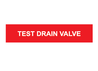 Essai de vanne de vidange