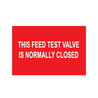 Cette vanne de test d’alimentation est normalement fermée