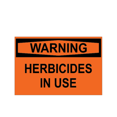 Avertissement sur les herbicides utilisés