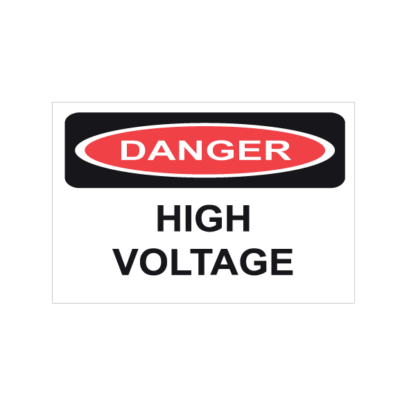 Danger haute tension écriture uniquement