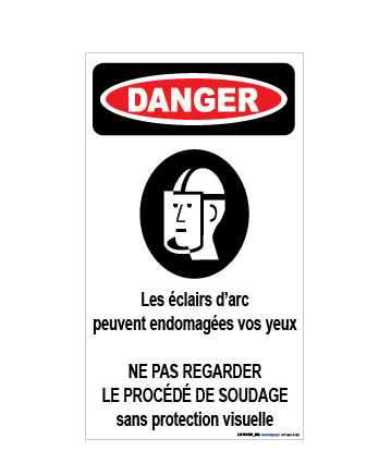 Danger soudage par arc flash