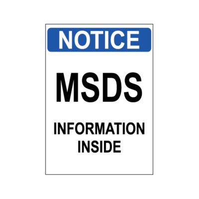 Informations msds à l’intérieur