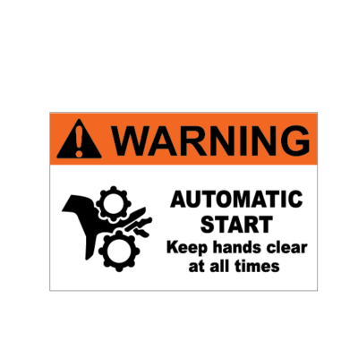 Avertissement démarrage automatique