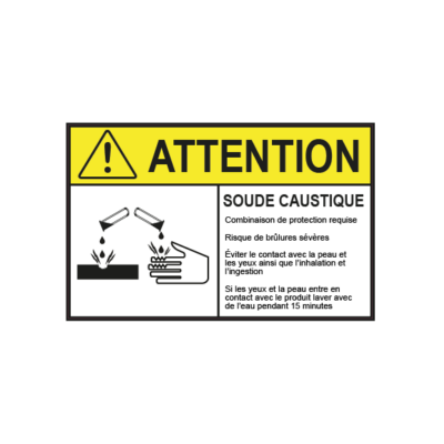 Attention protection soude caustique