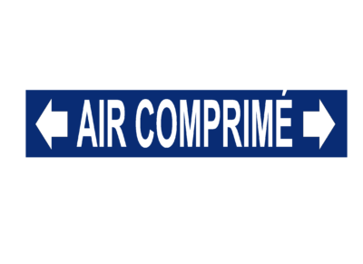 Marqueur de tuyau avec flèches – air comprimé avec flèches