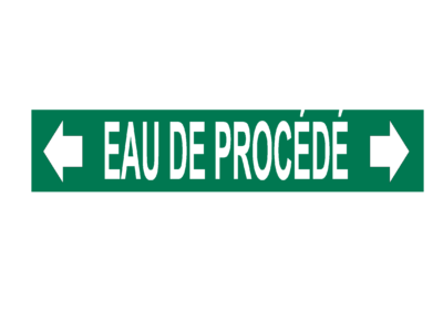 Marqueur de tuyau avec flèches – eau de procédé