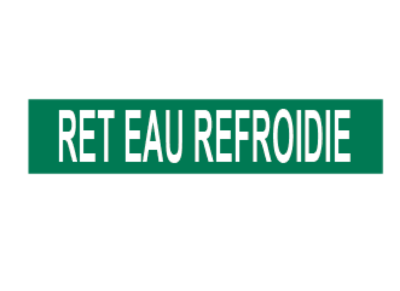 Marqueur de tuyau – RETOUR EAU REFROIDIE