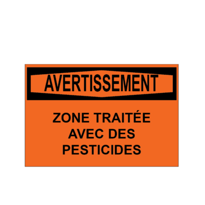 Avertissement sur les pesticides utilisés