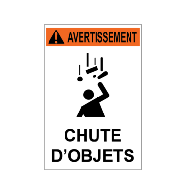 Avertissement de chute d’objets
