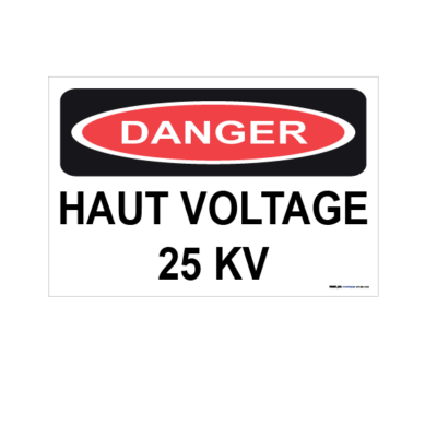 Danger haute tension 25 kv