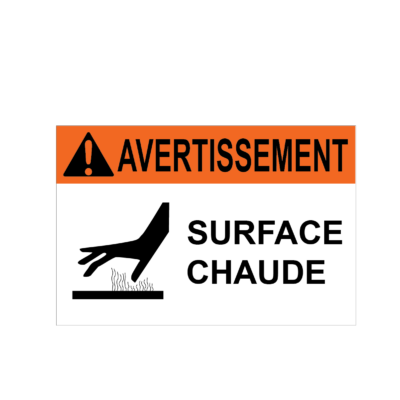 Avertissement surface chaude
