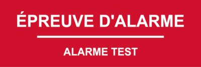 Test d’alarme