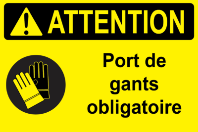 Attention protection des mains requise