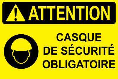 Attention casque de sécurité requis